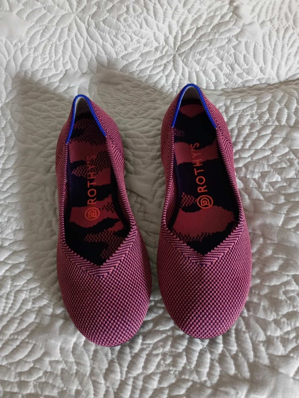 Rothy's Rose Double Stitch Knit Flat Women's 8.5